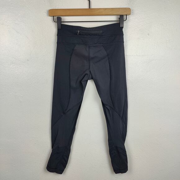 Lululemon Crop Leggings Womens 2 Running Lightweight Performance Gym - Picture 6 of 8